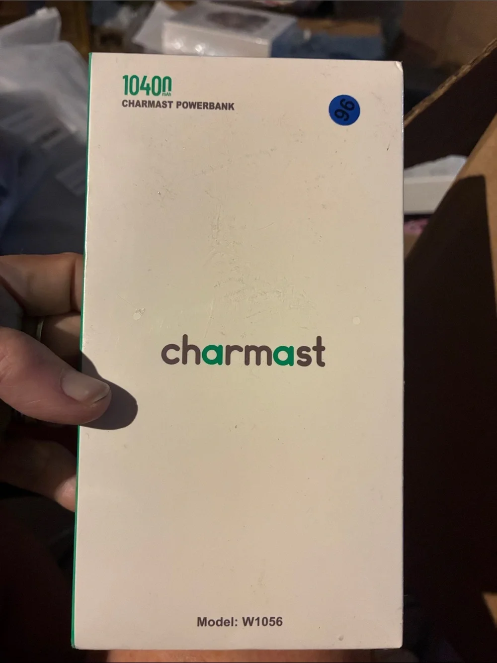 Charmast 10400mAh Powerbank - White with Green Accent